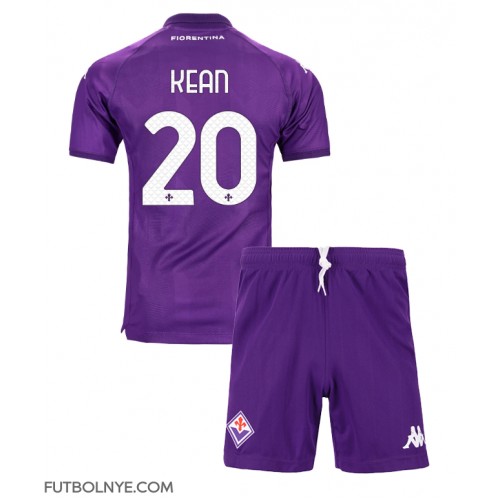 Camiseta Fiorentina Moise Kean #20 Primera Equipación para niños 2024-25 manga corta (+ pantalones cortos)